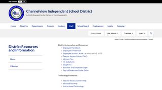 
                            5. District Resources and Information / Home - Channelview ISD