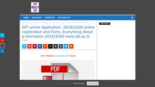 
                            1. DIT online Application- 2019/2020 online registration and ...