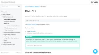 
                            7. Divio CLI — Developer Handbook 1.0 documentation