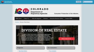 
                            5. Division of Real Estate | Department of Regulatory Agencies