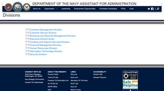 
                            6. Divisions - Secretary of the Navy - Navy.mil