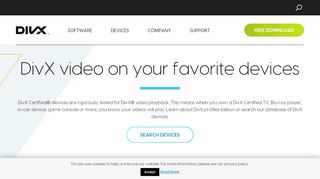 
                            7. DivX Playback Devices - DivX Video Software