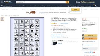 
                            5. DJ1289 Portal Aperture Laboratories Warning Signs ... - Amazon.com