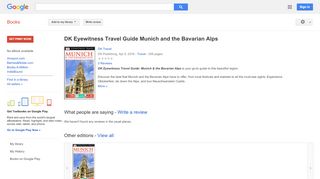 
                            9. DK Eyewitness Travel Guide Munich and the Bavarian Alps