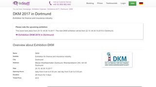 
                            9. DKM 2017 in Dortmund - Trade Fair / Exhibition Information