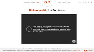 
                            9. DLD Conference Video: DLDwomen13 - Iris Rothbauer