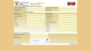 
                            5. DMR Online Application Portal - New User Profile