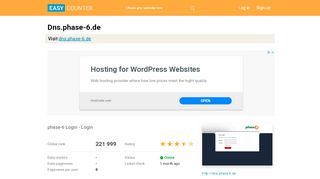 
                            1. Dns.phase-6.de: phase-6 Login - Login - Easy Counter