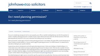 
                            7. Do I need planning permission? Leeds : John Howe & Co Solicitors