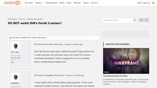 
                            3. DO NOT watch IGN's Portal 2 review!! - Games Discussion - GameSpot