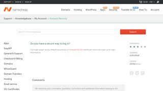
                            4. Do you have a secure way to log in? - Namecheap