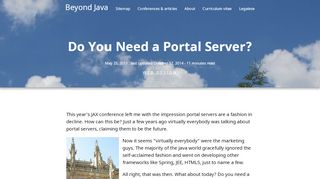 
                            8. Do You Need a Portal Server? - Beyond Java