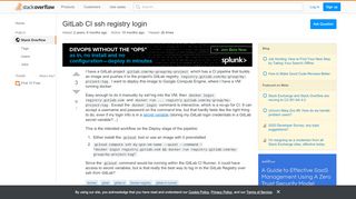 
                            5. docker - GitLab CI ssh registry login - Stack Overflow