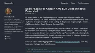 
                            9. Docker Login For Amazon AWS ECR Using Windows Powershell ...