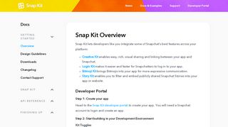 
                            2. Docs - Snap Kit - Snapchat