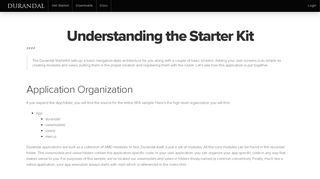 
                            2. Docs - Understanding the Starter Kit | Durandal
