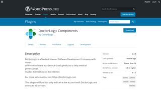 
                            4. DoctorLogic Components – WordPress plugin | WordPress.org