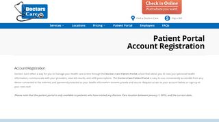 
                            1. Doctors Care Patient Portal | Doctors Care