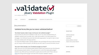 
                            3. Documentation | jQuery Validation Plugin