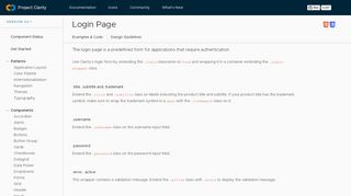 
                            4. Documentation - Login Page - Clarity Design System