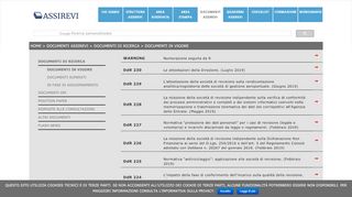 
                            2. DOCUMENTI IN VIGORE – .:ASSIREVI:.