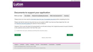 
                            7. Documents to support your application - Luton Council