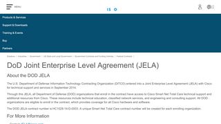 
                            1. DoD Joint Enterprise Level Agreement (JELA) - Cisco