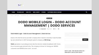 
                            6. Dodo Mobile Login - Dodo Account Management - techpluz.us