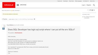 
                            7. Does SQL Developer has login.sql script where I …