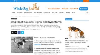 
                            5. Dog Bloat: Causes, Signs, and Symptoms - Whole Dog Journal