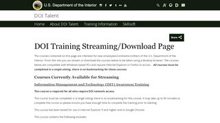 
                            1. DOI Training Streaming/Download Page | U.S. Department of ...