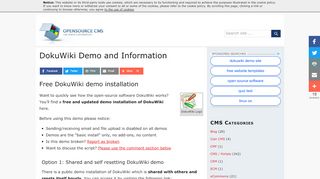 
                            6. DokuWiki Demo Site » Try DokuWiki without installing it