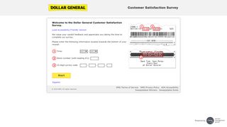 
                            10. Dollar General Customer Satisfaction Survey - Welcome