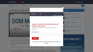 
                            4. DOM Manipulation the Service Portal way - ServicePortal.io ...