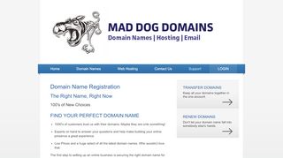 
                            5. Domain Name Registration | Mad Dog Domains