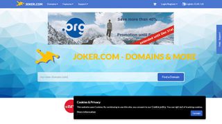 
                            7. Domain Name Registrations at Joker.com - Getting and ...