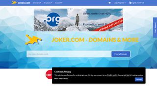
                            9. Domain Name Registrations at Joker.com - Getting …