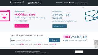 
                            3. Domain Registration - Web Hosting | names.co.uk