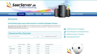 
                            2. Domains - SaarServer.de - Persönliches Webhosting Saarland