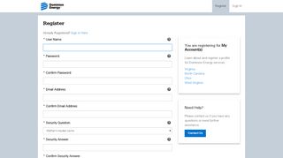 
                            5. Dominion Energy :: Register