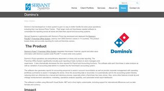 
                            4. Domino's - Servant Systems