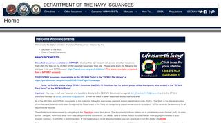 
                            2. DONI - DEPARTMENT OF THE NAVY ISSUANCES - Navy.mil