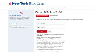 
                            4. Donor Portal - New York Blood Center