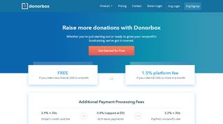 
                            4. Donorbox Pricing - Best Donation Software - Start for Free Today