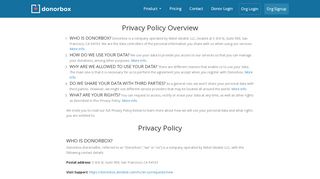 
                            6. Donorbox Privacy Policy - Donation Platform for Everyone