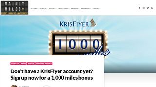 
                            3. Don’t have a KrisFlyer account yet? Sign up now for …