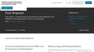 
                            8. Dose Response - an overview | ScienceDirect Topics