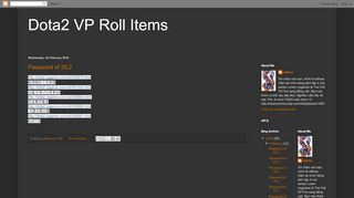 
                            7. Dota2 VP Roll Items: 2016