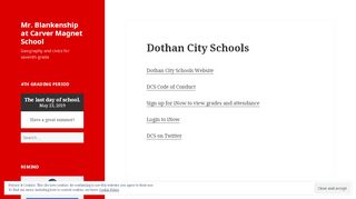 
                            8. Dothan City Schools | Mr. Blankenship at Carver Magnet School