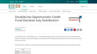 
                            7. DoubleLine Opportunistic Credit Fund Declares July Distribution